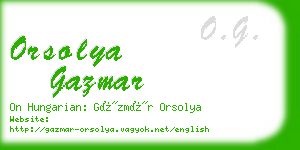 orsolya gazmar business card